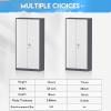 imageGreenvelly White Metal Storage Cabinet 72quot Steel Locking Cabinet with Doors and 4 Adjustable Shelves Tall Tool Storage for Home Office Metal Classroom Cabinet for GarageGrey White