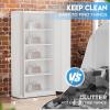 imageGreenvelly White Metal Storage Cabinet 72quot Steel Locking Cabinet with Doors and 4 Adjustable Shelves Tall Tool Storage for Home Office Metal Classroom Cabinet for GarageWhite