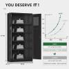 imageGreenvelly White Metal Storage Cabinet for Garage 72 Steel Locking Cabinet with Doors and 4 Shelves Tall Tool Organizer for Garage Systems Lockable File Storage for Home Office ClassroomBlack