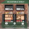 imageGreenvelly White Metal Storage Cabinet for Garage 72 Steel Locking Cabinet with Doors and 4 Shelves Tall Tool Organizer for Garage Systems Lockable File Storage for Home Office ClassroomBlack