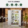 imageGreenvelly White Metal Storage Cabinet for Garage 72 Steel Locking Cabinet with Doors and 4 Shelves Tall Tool Organizer for Garage Systems Lockable File Storage for Home Office ClassroomWhite