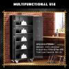 imageGreenvelly White Metal Storage Cabinet for Garage 72 Steel Locking Cabinet with Doors and 4 Shelves Tall Tool Organizer for Garage Systems Lockable File Storage for Home Office ClassroomBlack