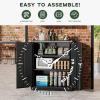 imageGreenvelly White Metal Storage Cabinet for Garage 72 Steel Locking Cabinet with Doors and 4 Shelves Tall Tool Organizer for Garage Systems Lockable File Storage for Home Office ClassroomBlack