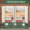 imageGreenvelly White Metal Storage Cabinet for Garage 72 Steel Locking Cabinet with Doors and 4 Shelves Tall Tool Organizer for Garage Systems Lockable File Storage for Home Office ClassroomGrey
