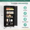 imageGreenvelly White Metal Storage Cabinet for Garage 72 Steel Locking Cabinet with Doors and 4 Shelves Tall Tool Organizer for Garage Systems Lockable File Storage for Home Office ClassroomBlack