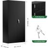 imageGreenvelly White Metal Storage Cabinet for Garage 72 Steel Locking Cabinet with Doors and 4 Shelves Tall Tool Organizer for Garage Systems Lockable File Storage for Home Office ClassroomBlack