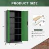 imageGreenvelly White Metal Storage Cabinet for Garage 72 Steel Locking Cabinet with Doors and 4 Shelves Tall Tool Organizer for Garage Systems Lockable File Storage for Home Office ClassroomBlack Green
