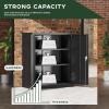 imageGreenvelly White Metal Storage Cabinet for Garage 72 Steel Locking Cabinet with Doors and 4 Shelves Tall Tool Organizer for Garage Systems Lockable File Storage for Home Office ClassroomBlack
