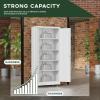 imageGreenvelly White Metal Storage Cabinet for Garage 72 Steel Locking Cabinet with Doors and 4 Shelves Tall Tool Organizer for Garage Systems Lockable File Storage for Home Office ClassroomWhite