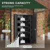 imageGreenvelly White Metal Storage Cabinet for Garage 72 Steel Locking Cabinet with Doors and 4 Shelves Tall Tool Organizer for Garage Systems Lockable File Storage for Home Office ClassroomBlack
