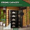 imageGreenvelly White Metal Storage Cabinet for Garage 72 Steel Locking Cabinet with Doors and 4 Shelves Tall Tool Organizer for Garage Systems Lockable File Storage for Home Office ClassroomBlack