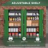 imageGreenvelly White Metal Storage Cabinet for Garage 72 Steel Locking Cabinet with Doors and 4 Shelves Tall Tool Organizer for Garage Systems Lockable File Storage for Home Office ClassroomBlack Green