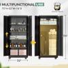 imageGreenvelly White Metal Storage Cabinet for Garage 72 Steel Locking Cabinet with Doors and 4 Shelves Tall Tool Organizer for Garage Systems Lockable File Storage for Home Office ClassroomBlack