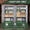 imageGreenvelly White Metal Storage Cabinet for Garage 72 Steel Locking Cabinet with Doors and 4 Shelves Tall Tool Organizer for Garage Systems Lockable File Storage for Home Office ClassroomDark Grey