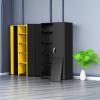 imageGreenvelly White Metal Storage Cabinet for Garage 72 Steel Locking Cabinet with Doors and 4 Shelves Tall Tool Organizer for Garage Systems Lockable File Storage for Home Office ClassroomBlack