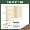 imageGreenvelly White Metal Storage Cabinet for Garage 72 Steel Locking Cabinet with Doors and 4 Shelves Tall Tool Organizer for Garage Systems Lockable File Storage for Home Office ClassroomGrey