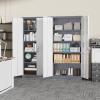 imageGreenvelly White Metal Storage Cabinet for Garage 72 Steel Locking Cabinet with Doors and 4 Shelves Tall Tool Organizer for Garage Systems Lockable File Storage for Home Office ClassroomGrey White