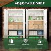 imageGreenvelly White Metal Storage Cabinet for Garage 72 Steel Locking Cabinet with Doors and 4 Shelves Tall Tool Organizer for Garage Systems Lockable File Storage for Home Office ClassroomWhite