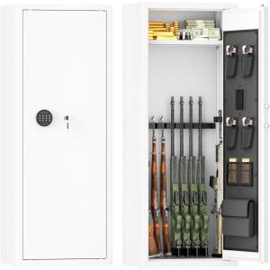 imageGreenvelly 10 Gun Safe for Rifles and PistolsGun Cabinet with Password Lock for HomeOfficeBedroom1014GunsAssembly RequiredWhite