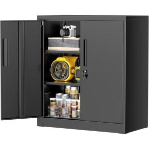 imageGreenvelly Metal Cabinet 36quot Locking Storage File Cabinet with Doors and Shelves for OfficeHomeGymSchoolKitchenWhiteBlack