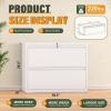 imageGreenvelly 2 Drawer Lateral File Cabinet White Metal Filing Cabinet for Home Office Lockable File Cabinet for LegalLetterA4F4 Size with Hanging BarsampampKey