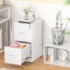 imageGreenvelly 4 Drawer File Cabinet with Lock Metal Filing Cabinet for Home Office Locking Vertical File Cabinet 18quot D File Cabinets for Home Office Easy Assemble WhiteWhite
