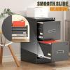 imageGreenvelly 4 Drawer File Cabinet with Lock Metal Filing Cabinet for Home Office Locking Vertical File Cabinet 18quot D File Cabinets for Home Office Easy Assemble WhiteBlack