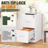 imageGreenvelly 4 Drawer File Cabinet with Lock Metal Filing Cabinet for Home Office Locking Vertical File Cabinet 18quot D File Cabinets for Home Office Easy Assemble WhiteWhite