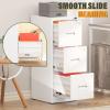imageGreenvelly 4 Drawer File Cabinet with Lock Metal Filing Cabinet for Home Office Locking Vertical File Cabinet 18quot D File Cabinets for Home Office Easy Assemble WhiteWhite