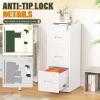 imageGreenvelly 4 Drawer File Cabinet with Lock Metal Filing Cabinet for Home Office Locking Vertical File Cabinet 18quot D File Cabinets for Home Office Easy Assemble WhiteWhite