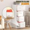 imageGreenvelly 4 Drawer File Cabinet with Lock Metal Filing Cabinet for Home Office Locking Vertical File Cabinet 18quot D File Cabinets for Home Office Easy Assemble WhiteWhite