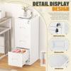 imageGreenvelly 4 Drawer File Cabinet with Lock Metal Filing Cabinet for Home Office Locking Vertical File Cabinet 18quot D File Cabinets for Home Office Easy Assemble WhiteWhite
