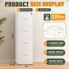 imageGreenvelly 4 Drawer File Cabinet with Lock Metal Filing Cabinet for Home Office Locking Vertical File Cabinet 18quot D File Cabinets for Home Office Easy Assemble WhiteWhite
