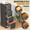 imageGreenvelly 4 Drawer File Cabinet with Lock Metal Filing Cabinet for Home Office Locking Vertical File Cabinet 18quot D File Cabinets for Home Office Easy Assemble WhiteBlack