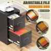 imageGreenvelly 4 Drawer File Cabinet with Lock Metal Filing Cabinet for Home Office Locking Vertical File Cabinet 18quot D File Cabinets for Home Office Easy Assemble WhiteBlack