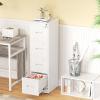 imageGreenvelly 4 Drawer File Cabinet with Lock Metal Filing Cabinet for Home Office Locking Vertical File Cabinet 18quot D File Cabinets for Home Office Easy Assemble WhiteWhite