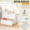 imageGreenvelly 4 Drawer File Cabinet with Lock White Metal Vertical Filing Cabinet for Home Office Fit LegalLetterA4F4 Size with Hanging BarsampampKeyWhite