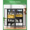 imageGreenvelly Metal Display Cabinet with Glass Doors and 4 Shelves Blue Storage for Home Office Living Room PantryBlack