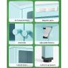 imageGreenvelly Metal Display Cabinet with Glass Doors and 4 Shelves Blue Storage for Home Office Living Room PantryBlue