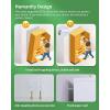 imageGreenvelly Metal Display Cabinet with Glass Doors and 4 Shelves Blue Storage for Home Office Living Room PantryWhite