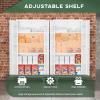 imageGreenvelly Metal Garage Storage Cabinet 72 Lockable Storage Cabinet with Adjustable Shelves Steel Tool Organizer for Home Office Garage School Classroom36quot W x 18quot DWhite