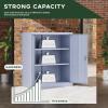 imageGreenvelly Metal Garage Storage Cabinet 72 Lockable Storage Cabinet with Adjustable Shelves Steel Tool Organizer for Home Office Garage School Classroom36quot W x 18quot DDark Grey