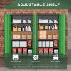 imageGreenvelly Metal Garage Storage Cabinet 72 Lockable Storage Cabinet with Adjustable Shelves Steel Tool Organizer for Home Office Garage School Classroom36quot W x 18quot DBlack Green