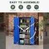 imageGreenvelly Metal Garage Storage Cabinet 72 Lockable Storage Cabinet with Adjustable Shelves Steel Tool Organizer for Home Office Garage School Classroom36quot W x 18quot DBlack Blue
