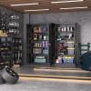 imageGreenvelly Metal Garage Storage Cabinet 72 Lockable Storage Cabinet with Adjustable Shelves Steel Tool Organizer for Home Office Garage School Classroom36quot W x 18quot DBlack