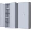 imageGreenvelly Metal Garage Storage Cabinet 72 Lockable Storage Cabinet with Adjustable Shelves Steel Tool Organizer for Home Office Garage School Classroom36quot W x 18quot DDark Grey