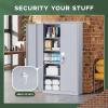 imageGreenvelly Metal Garage Storage Cabinet 72 Lockable Storage Cabinet with Adjustable Shelves Steel Tool Organizer for Home Office Garage School Classroom36quot W x 18quot DDark Grey