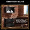 imageGreenvelly Metal Garage Storage Wall Mounted Cabinet with Flip Up Door Black 20quot H Hanging Steel Cabinets with UpFlip Doors Tool Wall Cabinets for GarageHome Office Kitchen 31 W x 13 DBlack