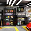 imageGreenvelly Metal Garage Storage Wall Mounted Cabinet with Flip Up Door Black 20quot H Hanging Steel Cabinets with UpFlip Doors Tool Wall Cabinets for GarageHome Office Kitchen 31 W x 13 DBlack
