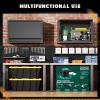 imageGreenvelly Metal Garage Storage Wall Mounted Cabinet with Flip Up Door Black 20quot H Hanging Steel Cabinets with UpFlip Doors Tool Wall Cabinets for GarageHome Office Kitchen 31 W x 13 DBlack